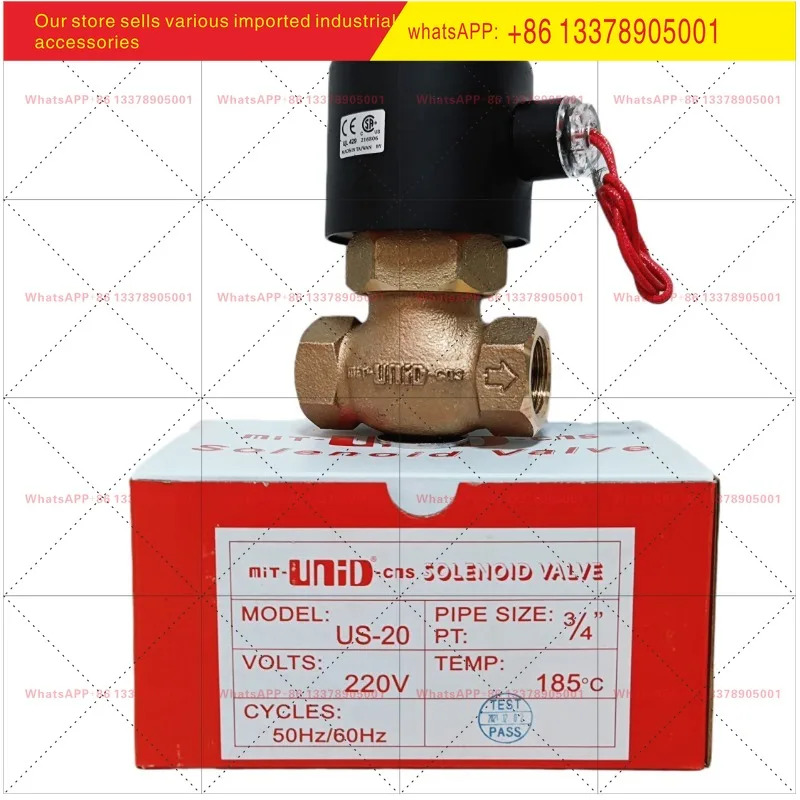 오리지널 삼각대 기계 3/4인치 UNID US-20 대유량 고온솔레노이드 밸브