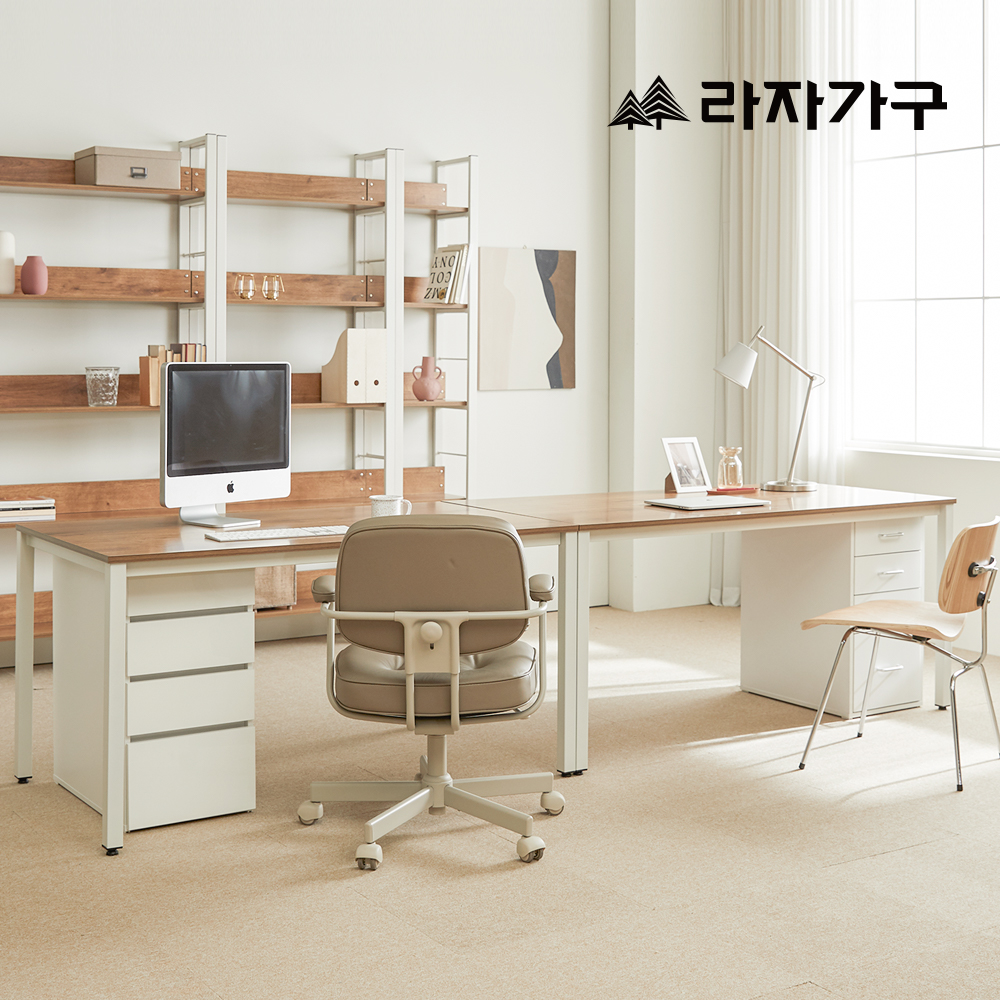 라자가구 플레인 트롤리 책상보조 이동식 3단 서랍 서재 학생 사무실 서랍장