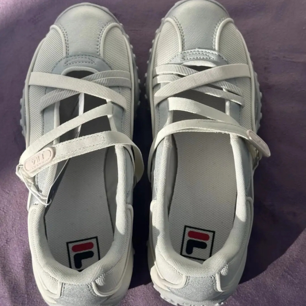 휠라 FILA 페블 메리제인 발레 슈즈 스니커즈 스페이스 실버 화이트 T12W531616ASW - 상세 이미지 5