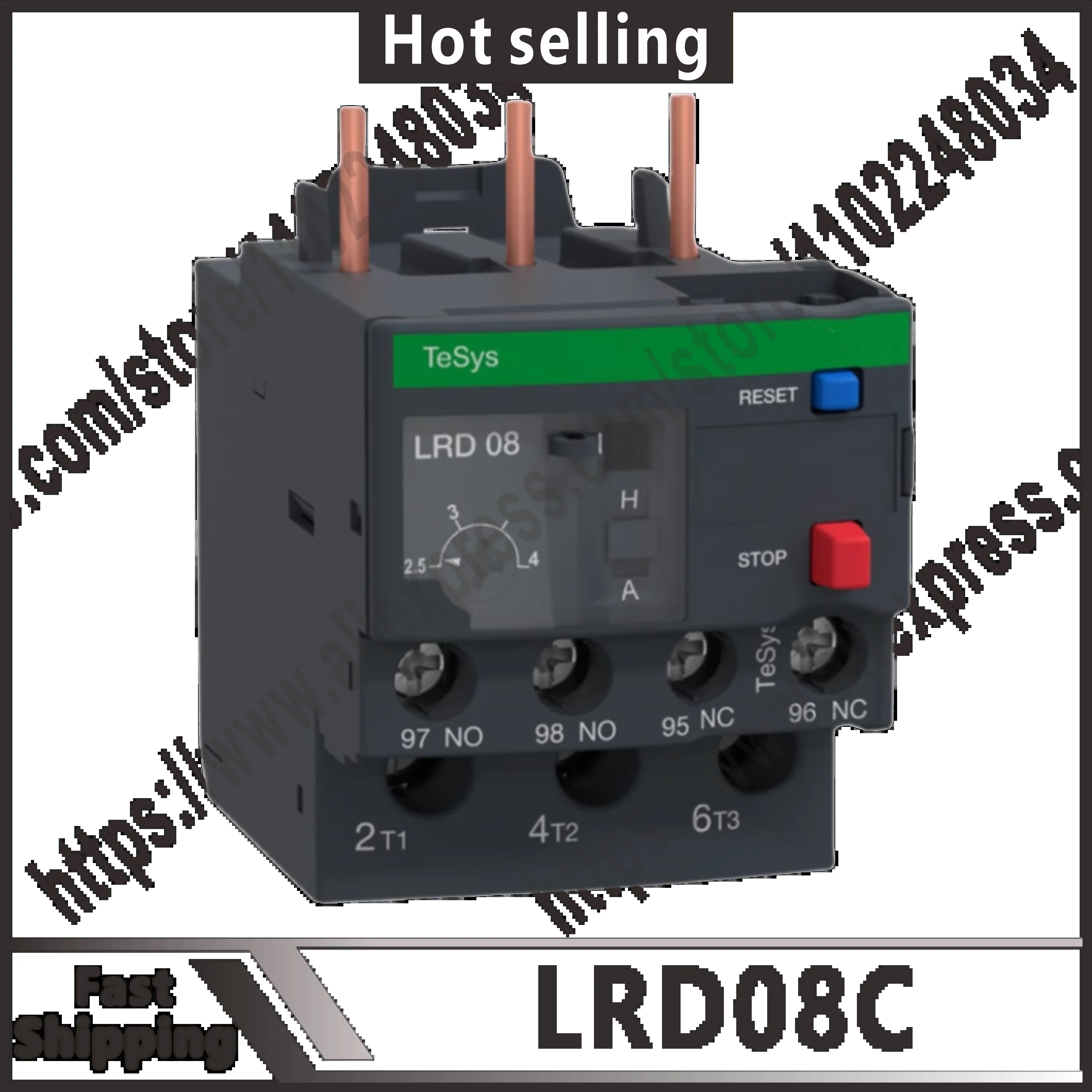 오리지널 LRD08 LRD08C TeSys LRD 열 과부하 릴레이 -2.5... 4 A -10