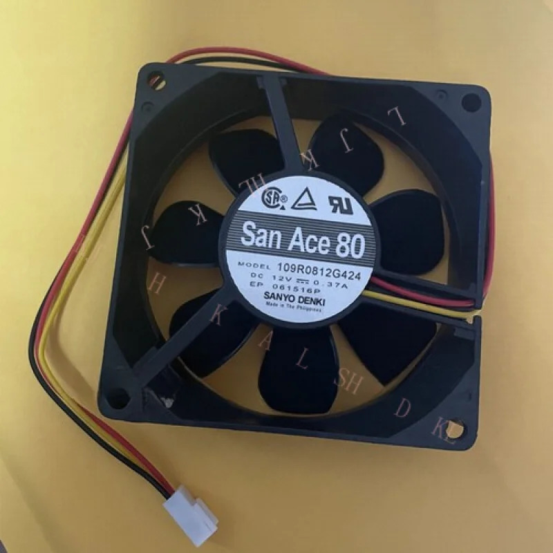 N FOR SANYO 109R0812G424 12V 0.37A 8025 80mm전원 냉각팬