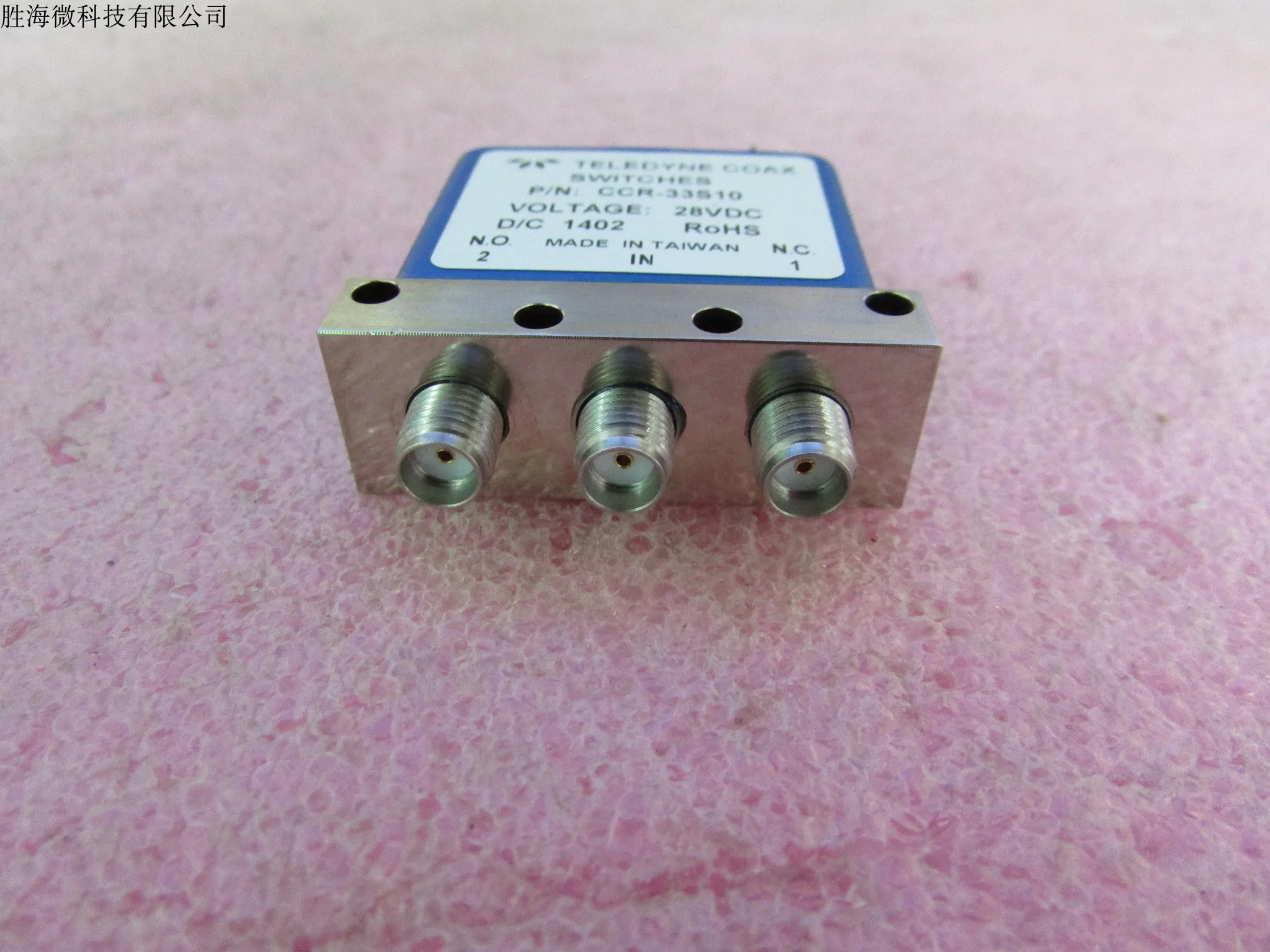 CCR-33S10 텔레다이나레이어 DC-18GHz SPDT SMA RF 동축 스위치 12V 28V