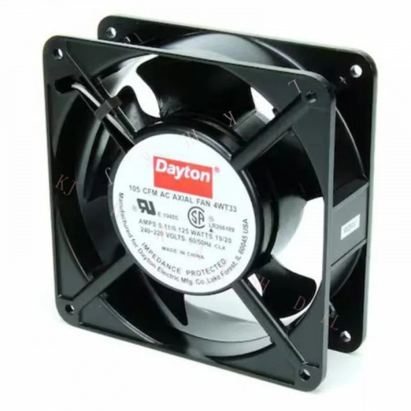 데이턴 4Wt33 표준 사각 팬 105 CFM 230V AC 단 IP20 60/50Hz