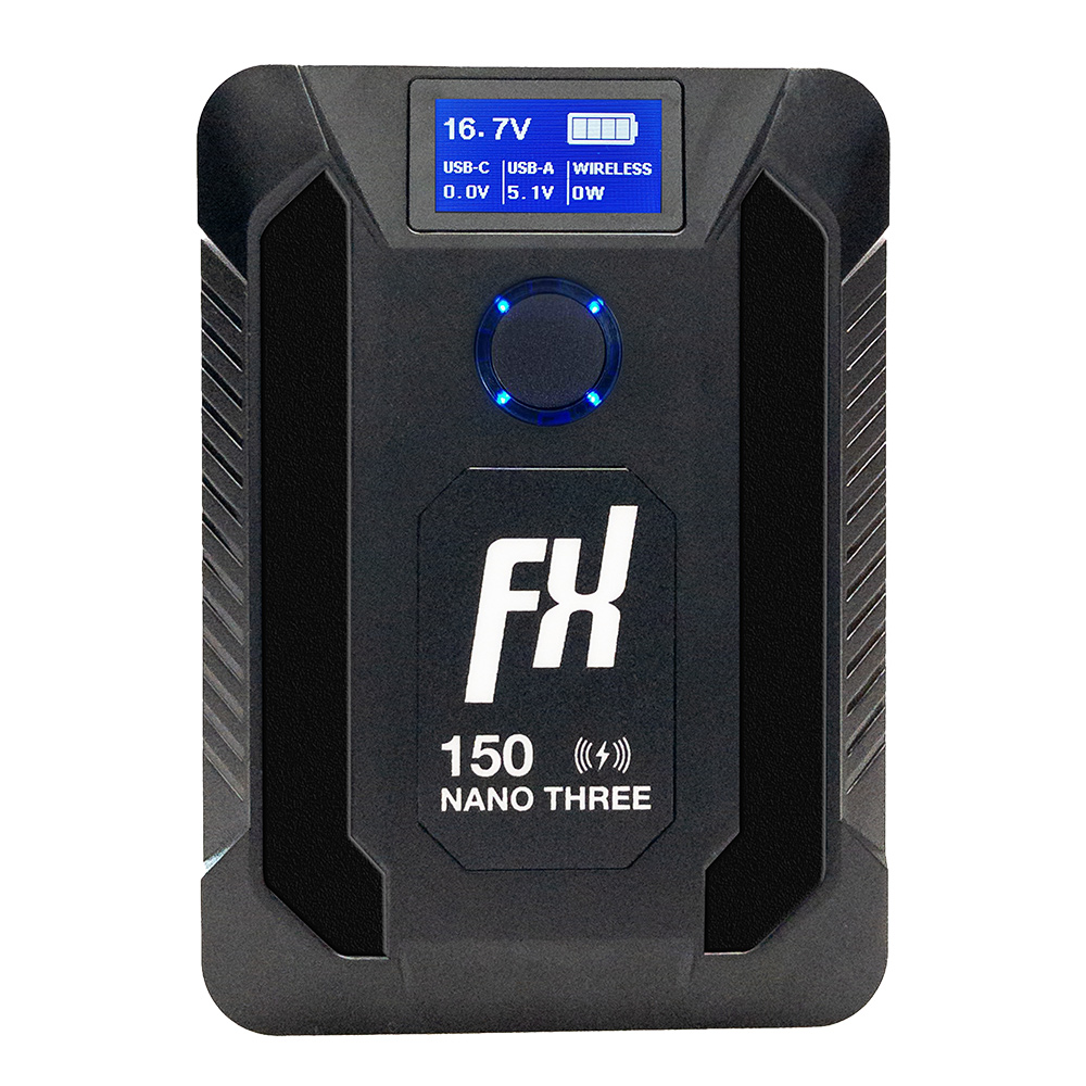 FXLION 나노 쓰리 와이어리스 V마운트 배터리 150Wh / 10A 스마트폰 무선충전 기능 탑재 - 상품 이미지