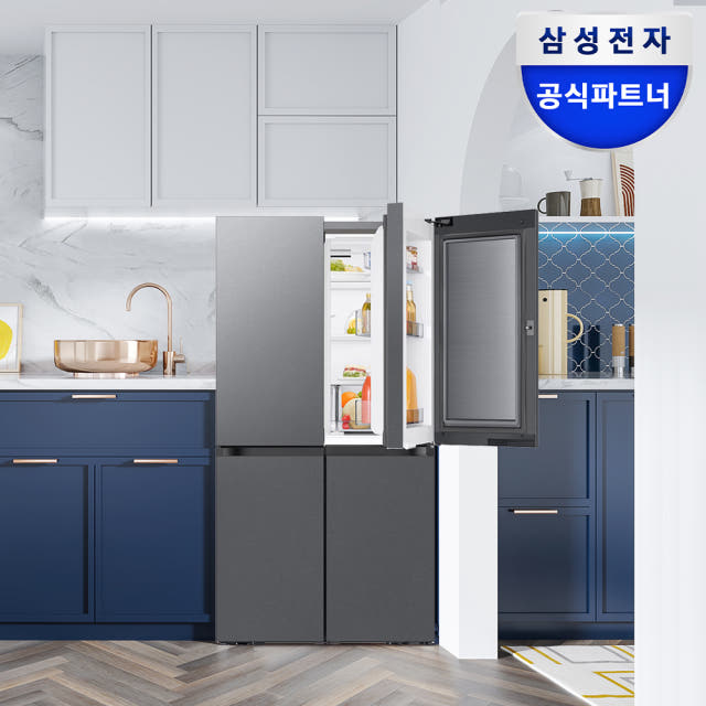 삼성 비스포크 AI 냉장고 4도어 902L 1등급 푸드쇼케이스 에센셜