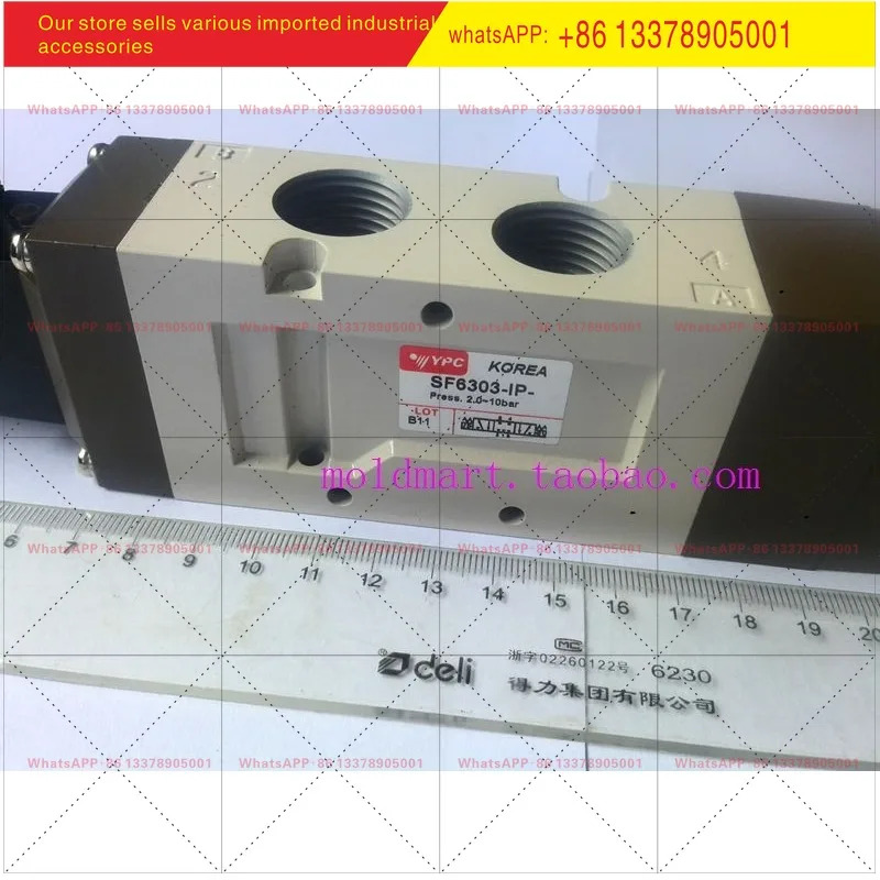 YPC 솔레노이드 밸브 SF6303-IP 중씰 DC24V/AC220V 5-포지션 티 오리지널