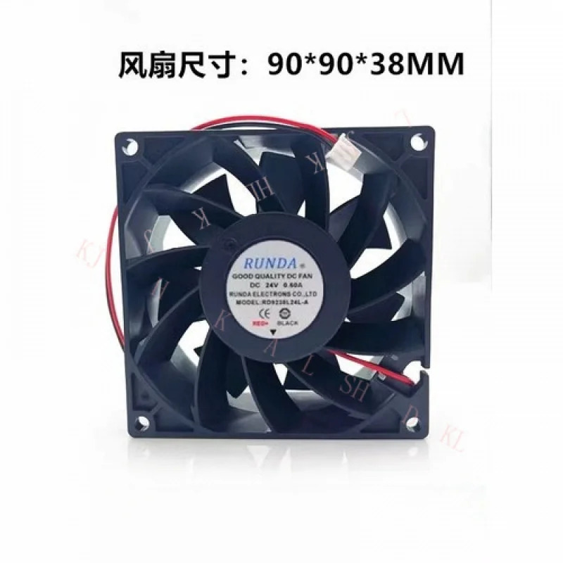 N FOR RUNDA RD9238L24L-A 9038 DC24V 0.60A 9CM 2선 인버터 냉각팬
