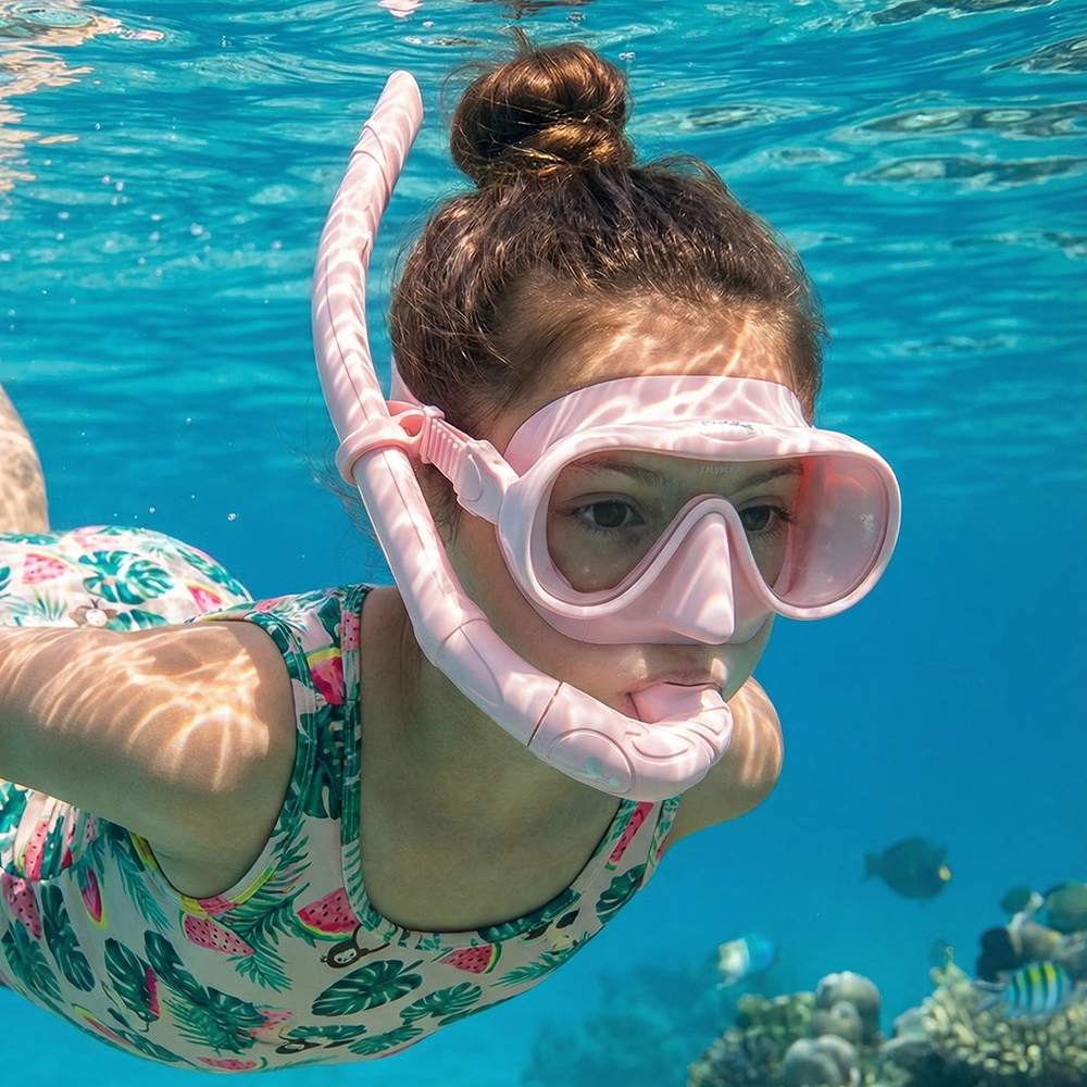 이츠라이프 키즈 스노클링 마스크 썬비치 접는 스노클세트 프리다이빙 장비 이미지 3