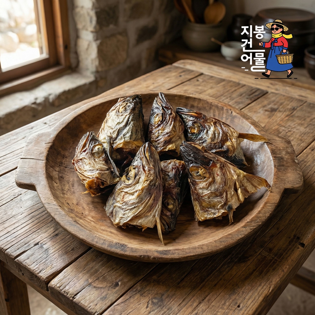 육수 잘 나는 황태 황태머리 북어머리 명태 300g, 1개 - 메인 이미지
