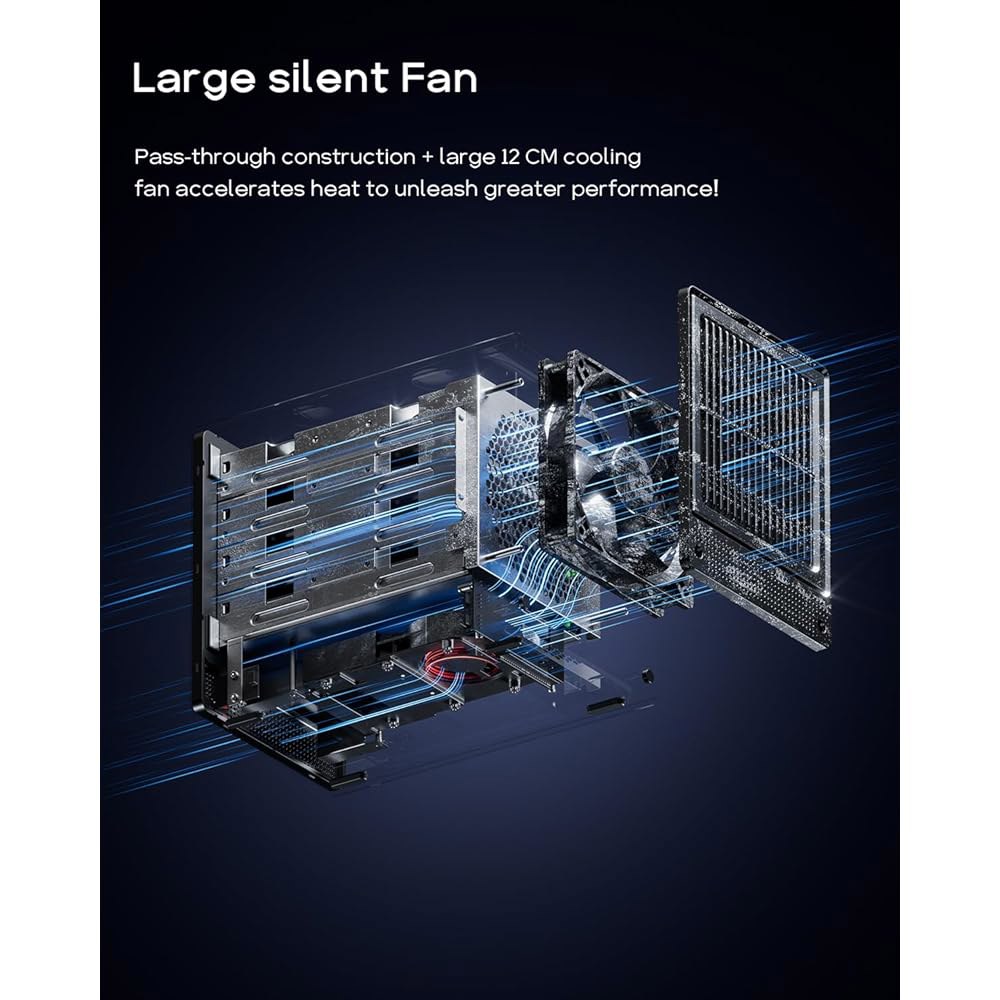 AOOSTAR WTR PRO AMD R7 랩 슬롯 디스플레이 3스크린 RAM/SSD/OS 베이 5825U 2.5GB 4+2 LAN NAS, M.2 2개, 없음, 지원 데스크탑 서버 - 상세 이미지 3