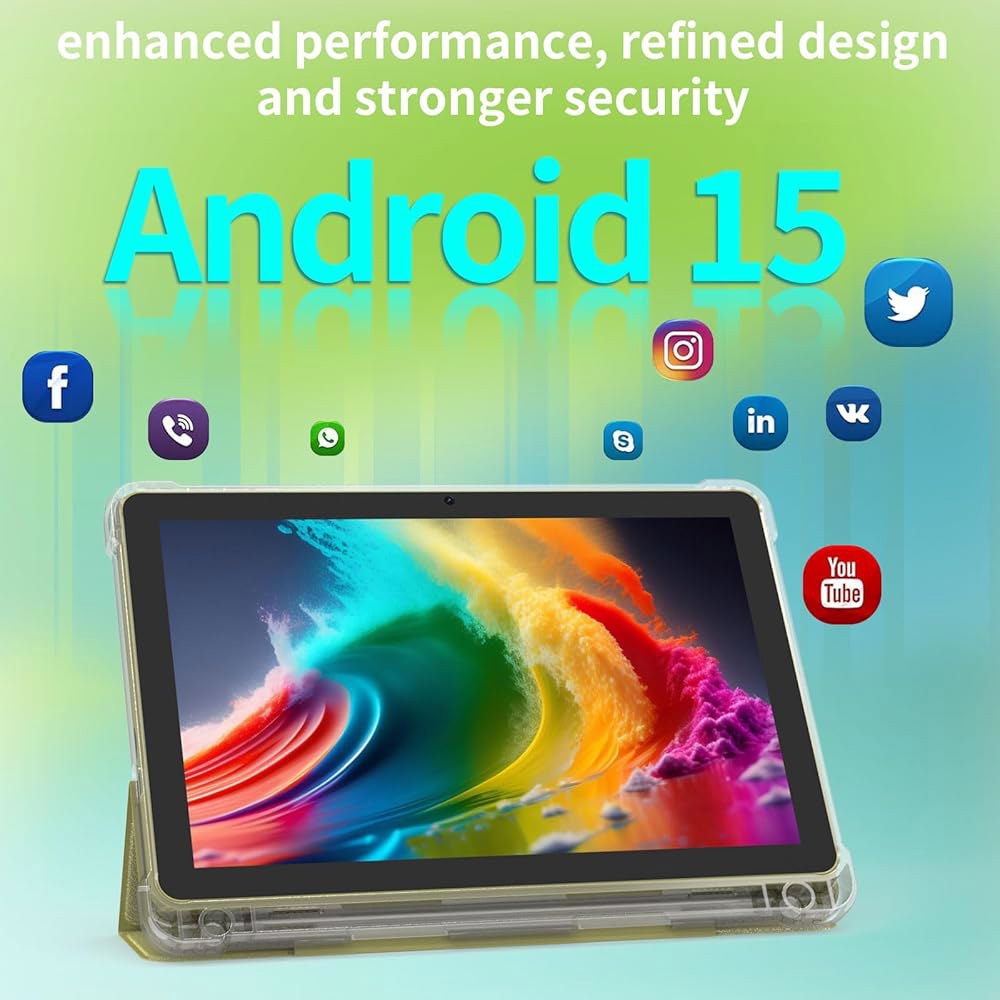 20GB RAM 128GB ROM 2TB 2.0Ghz 듀얼 카메라, 와이드바인 PC, 케이스 6000mAh 쿼드 GMS, WiFi6, 스타일러스 L1, 옐로우 태블릿 코어 CPU - 상세 이미지 2