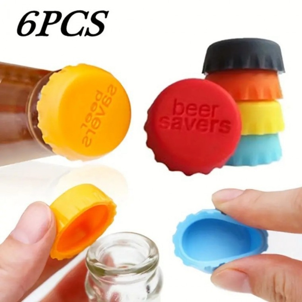 J2K 컬러 실리콘 병마개 음료 주류 보관 밀봉 (6PCS) - 상세 이미지 2