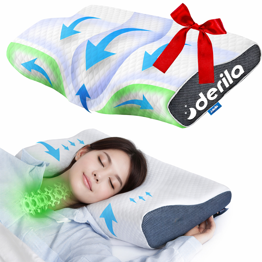Derila 데릴라 킹사이즈 메모리폼 베개 남녀공용 60x34x11cm 화이트 분리가능커버