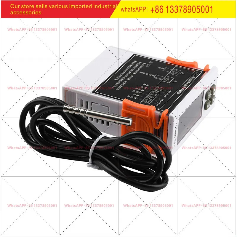 STC-8080A 디지털 디스플레이 온도조절기 AC110-220V 고정밀 센서 케이블 길이 1미터 냉동 산업