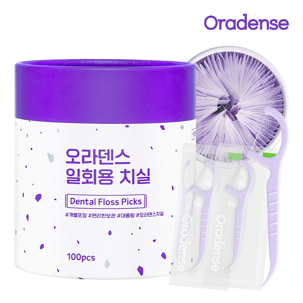 오라덴스 개별포장 일회용 치실 Y형, 100개입, 1개