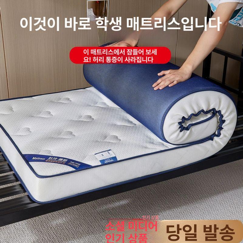 라텍스싱글매트리스 간이매트리스 푹신 소형 축구 화이트 6cm 60 너비x120 길이 - 상세 이미지 2