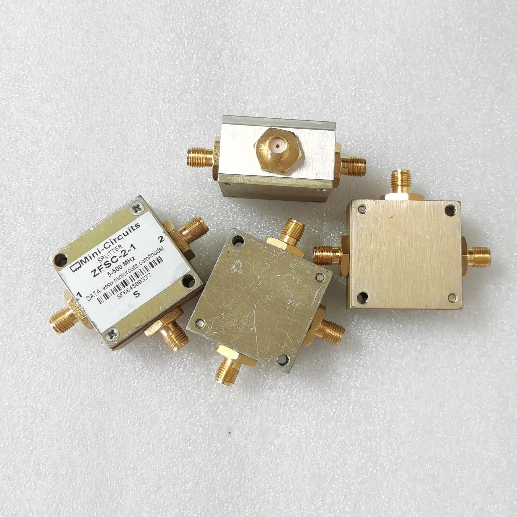 미니 회로 ZFSC-2-1 ZFSC-2-1W SMA RF 동축 전력 분배기 5-500MHz 1 - 750 MHz