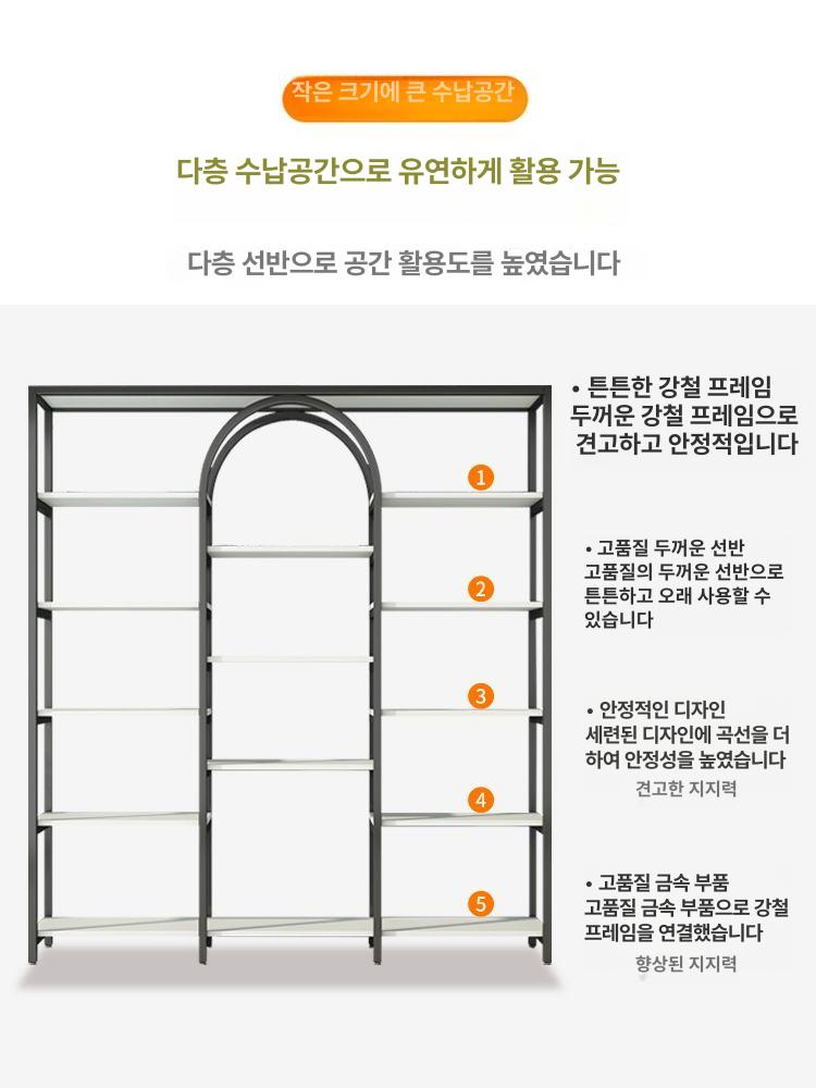 랙 매장 진열대 인테리어 유리 파이프 소품 철제 정리 경량랙 샘플 창고 고릴라랙 진열장 - 상세 이미지 4