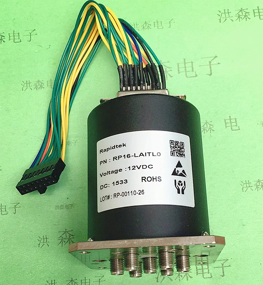 Rapidtek RF 마이크로파 동축 스위치 RP16-LA0TL0 12V DC-18GHz SP6T SMA