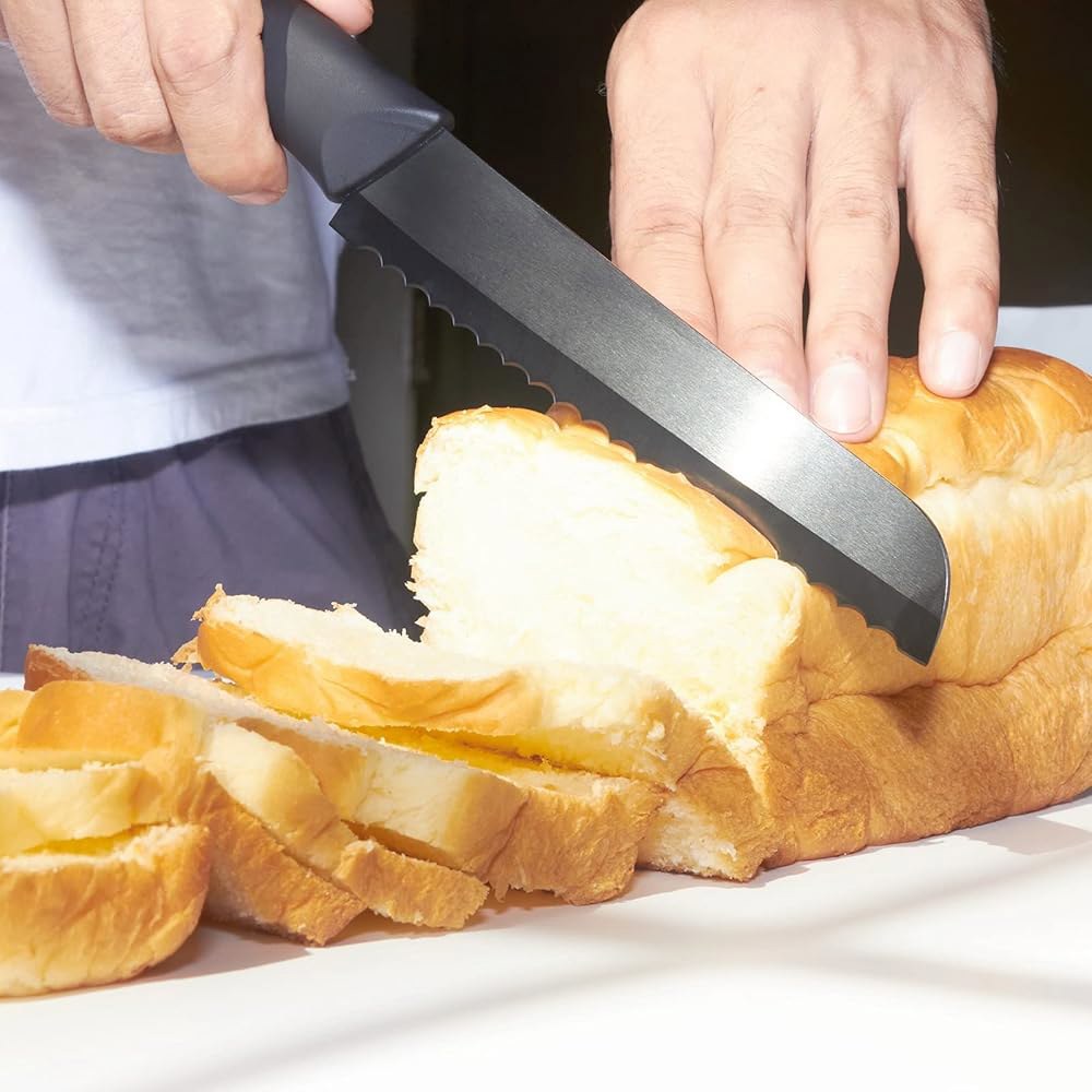 Muncene 세라믹 톱니 빵 나이프 슬라이싱 포함 날카로운 - 주방 15.2cm(6인치) 커버 블레이드 6 bread knife - 상세 이미지 2