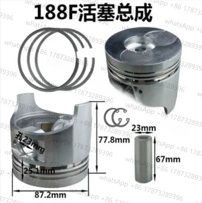 트 170F 173F 178F 178FA 188F 186F 190FB 192FA 5kw 디젤 엔진 피스톤 4개 매칭 키트