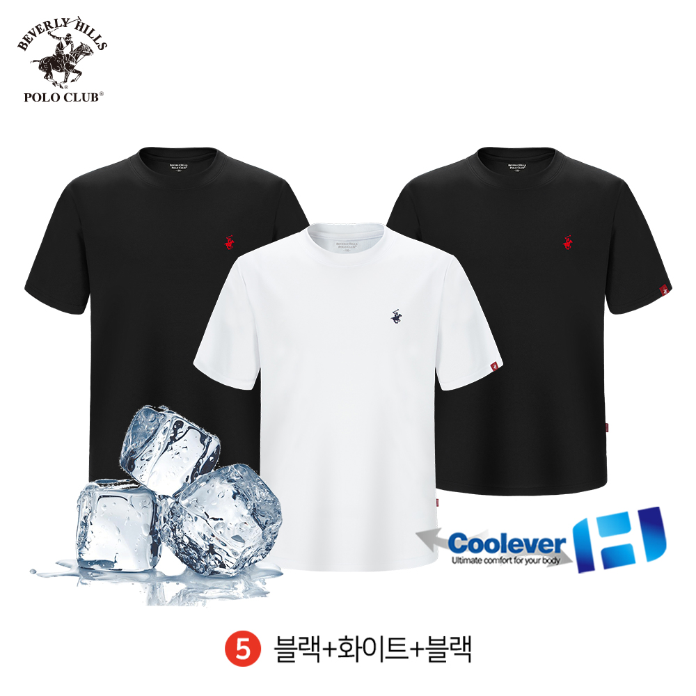 쿨에버 반팔 라운드 3PACK 남여공용 기능성 냉감 티셔츠 비버리힐즈폴로클럽 이미지 6