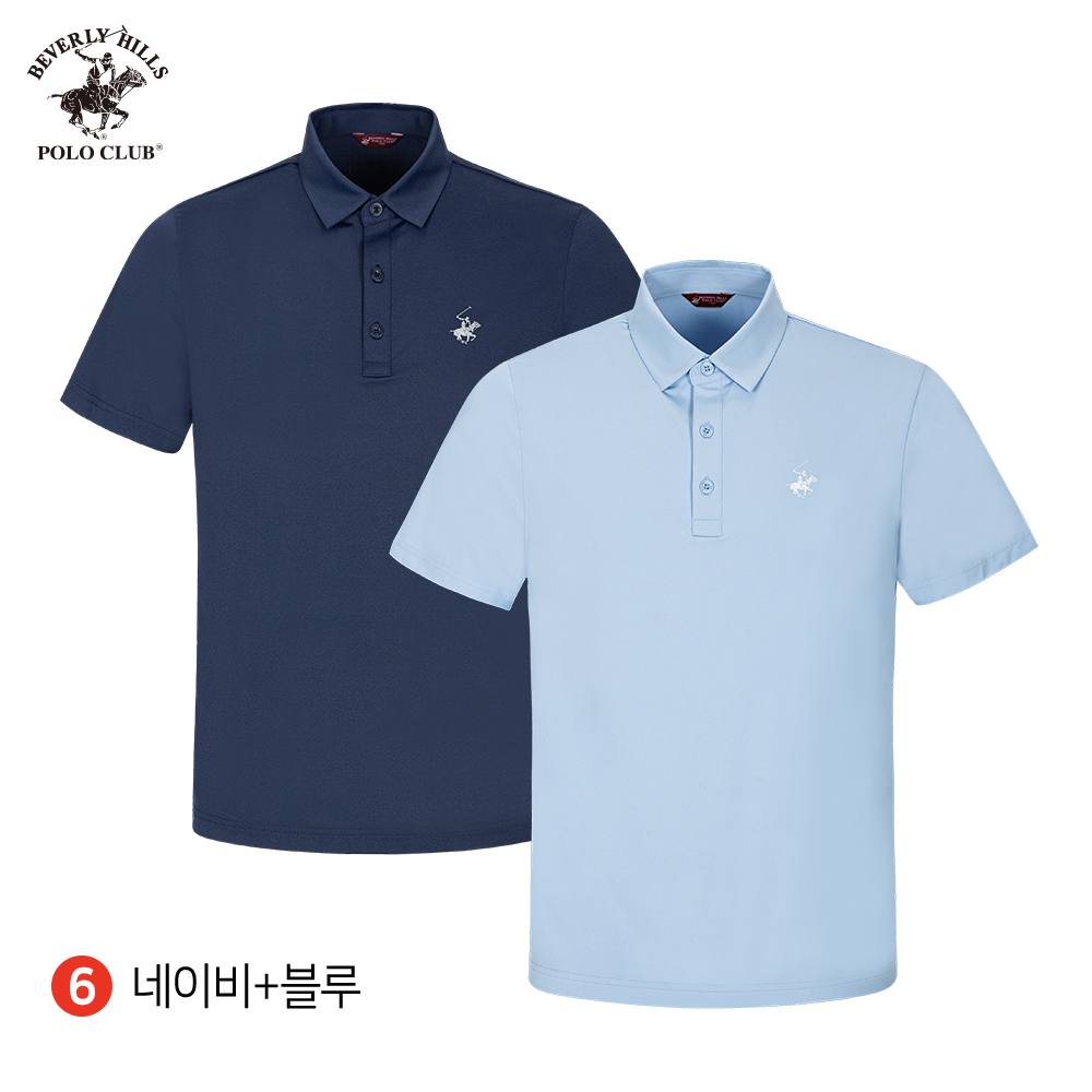 반팔 냉감 카라 2PACK 가볍고 시원한 남여공용 초경량 티셔츠 비버리힐즈폴로클럽 이미지 7