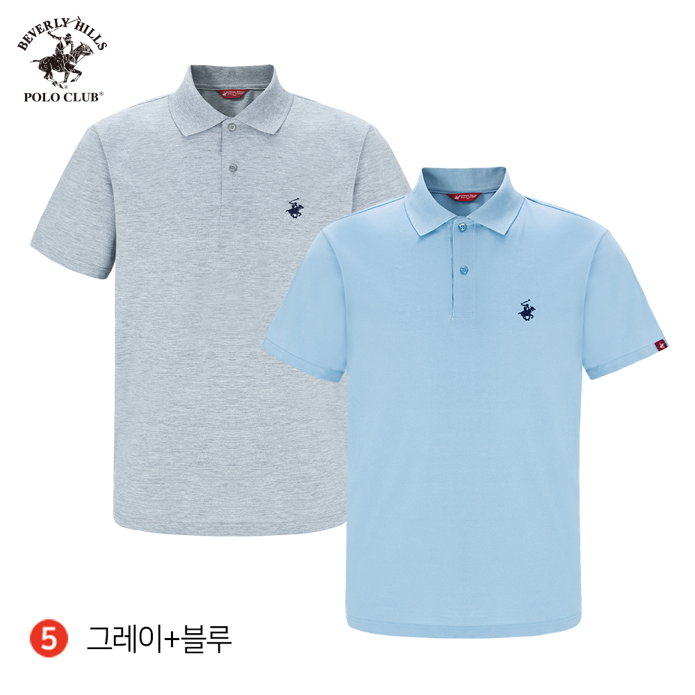 2PACK 반팔 카라 PK 투버튼 남여공용 오리지널 폴로 티셔츠 비버리힐즈폴로클럽 이미지 6
