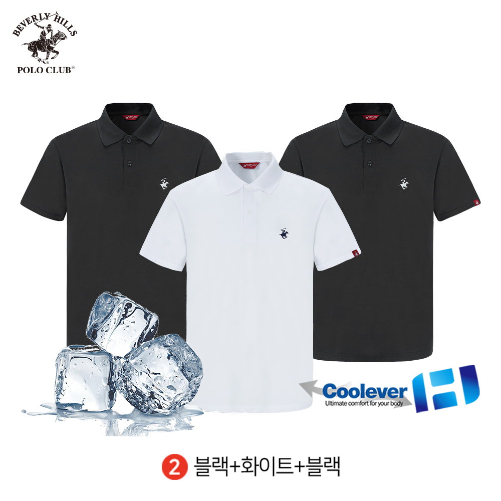 쿨에버 반팔 카라 3PACK 남여공용 기능성 투버튼 티셔츠 비버리힐즈폴로클럽 - 상세 이미지 3