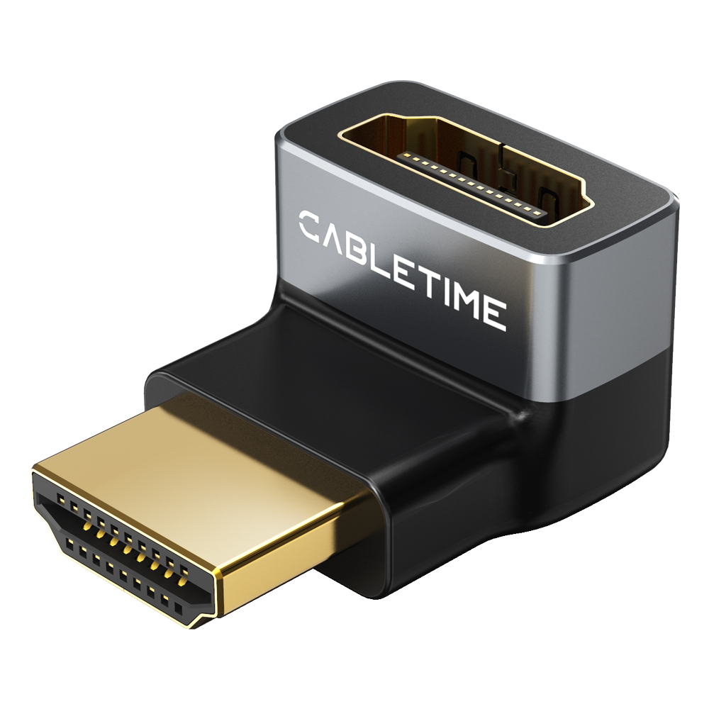 케이블타임 270도 8K HDMI M to F 연장 젠더 커플러 CP42G - 상품 이미지