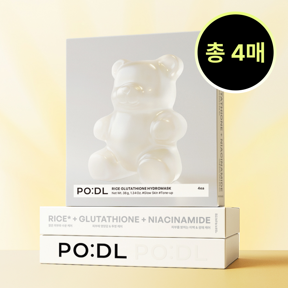 포들 곰젤리 라이스 미백 글루타치온 톤업 겔마스크팩 4매, 1개 - 상품 이미지