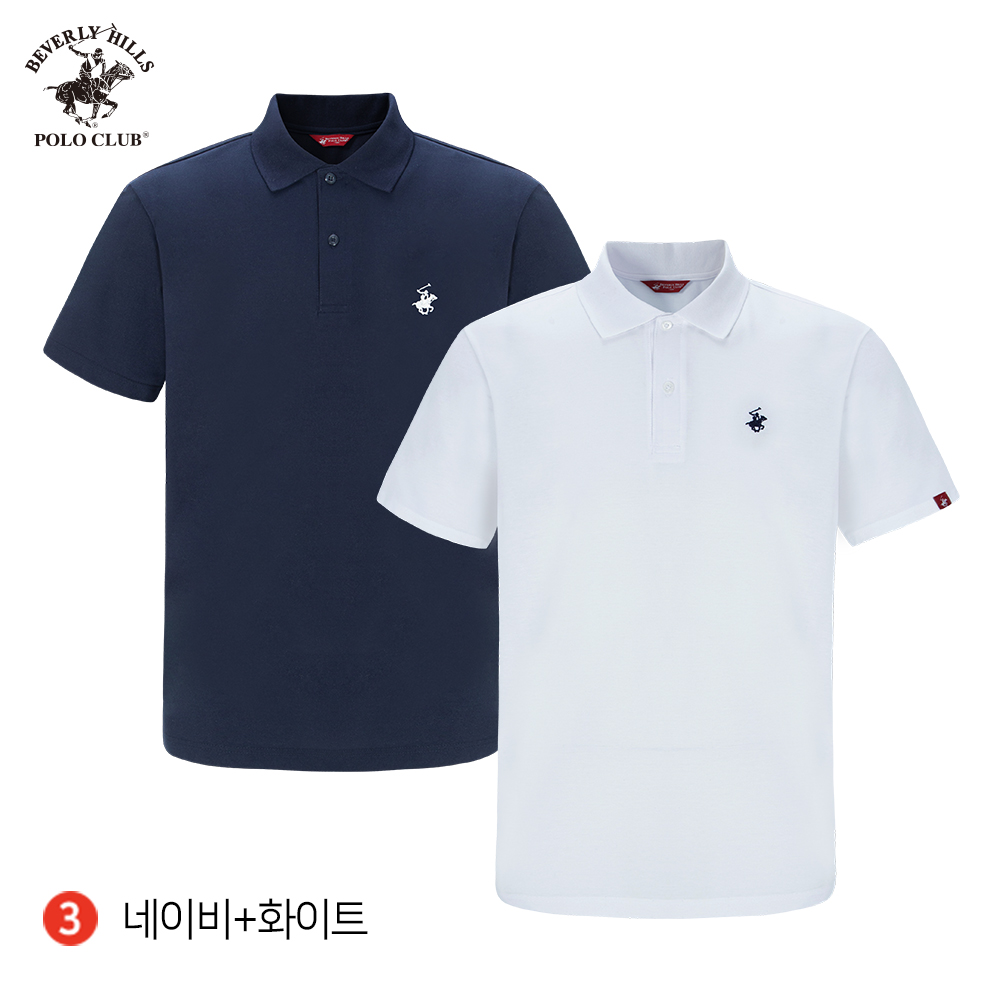 2PACK 반팔 카라 PK 투버튼 남여공용 오리지널 폴로 티셔츠 비버리힐즈폴로클럽 - 상세 이미지 4