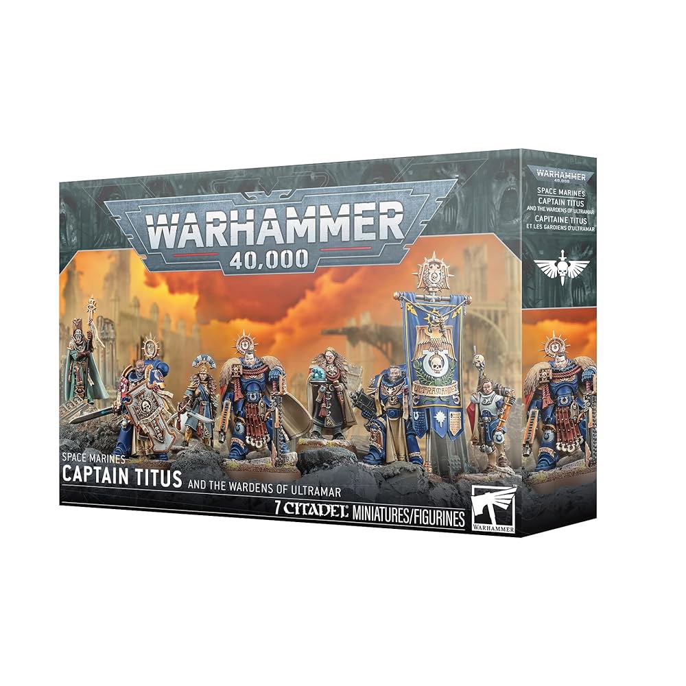 Games Workshop - 워해머 40K 스페이스 울트라마의 캡틴 타이터스와 마린 감시자 - 상품 이미지