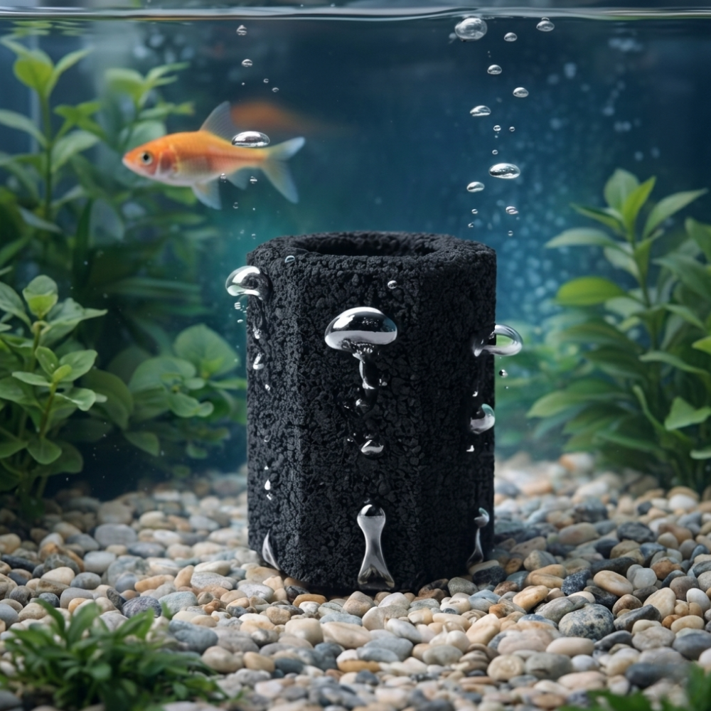차콜아쿠아 참숯 어항 여과재 수질정화 불순물 흡착 미생물 담채 소형 9x6cm (2개입) 1개 상품 이미지