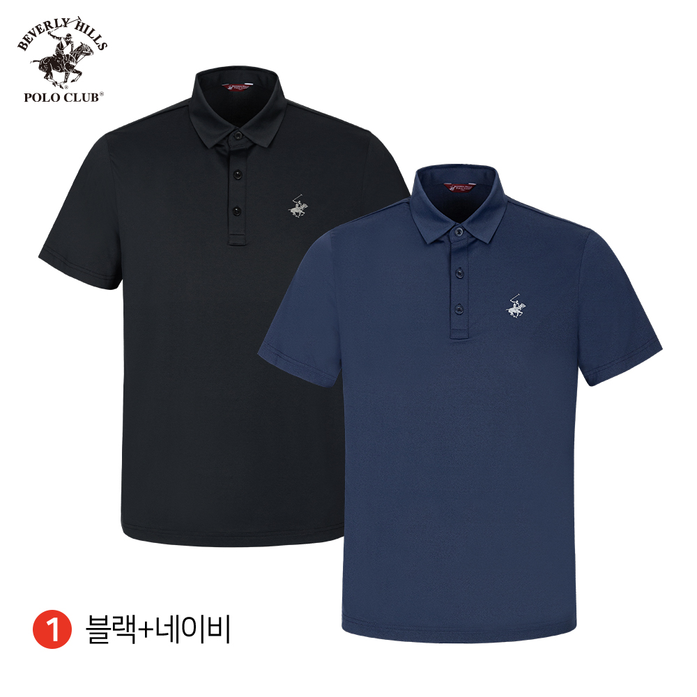 반팔 냉감 카라 2PACK 가볍고 시원한 남여공용 초경량 티셔츠 비버리힐즈폴로클럽 - 상세 이미지 2