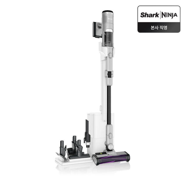 샤크 무선청소기 디텍트 Clean&Empty 화이트 자동먼지비움 IW3241KR — 먼지통 관리, 이젠 신경 쓰지 마세요