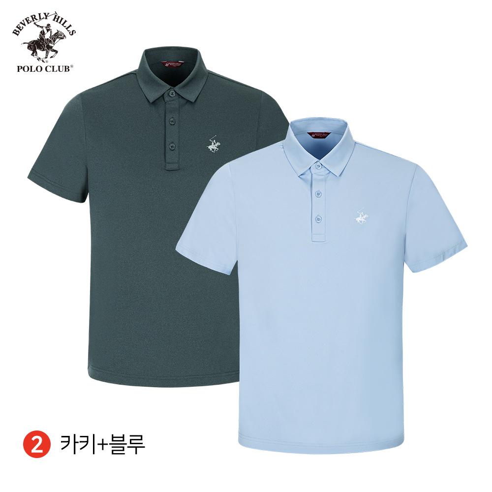 반팔 냉감 카라 2PACK 가볍고 시원한 남여공용 초경량 티셔츠 비버리힐즈폴로클럽 - 상세 이미지 3