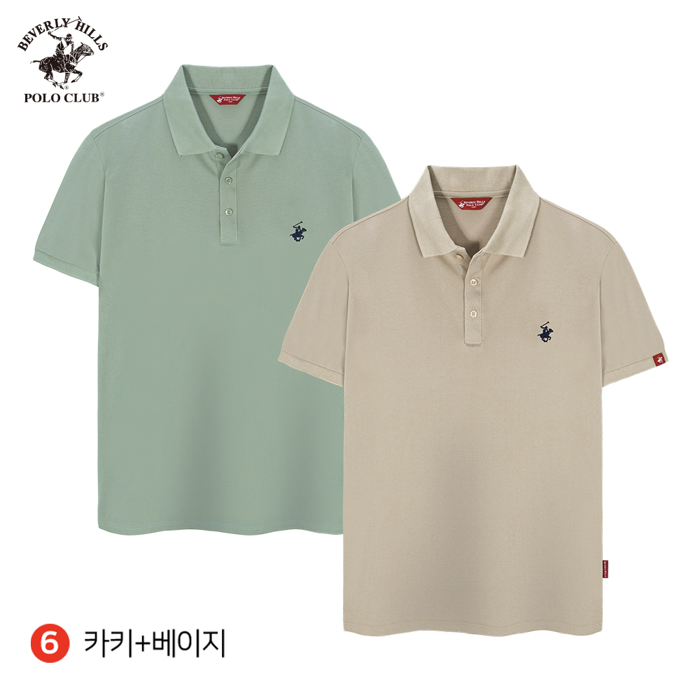 2PACK 반팔 카라 PK 쓰리버튼 남여공용 스탠다드 폴로 티셔츠 비버리힐즈폴로클럽 이미지 7