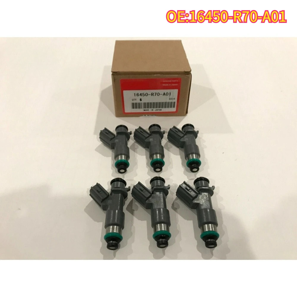신 6개입 16450-R70-A01 인젝터 노즐 혼다호환 어코드 아큐라 MDX TL TSX 3.5L 3.7L 2008-용