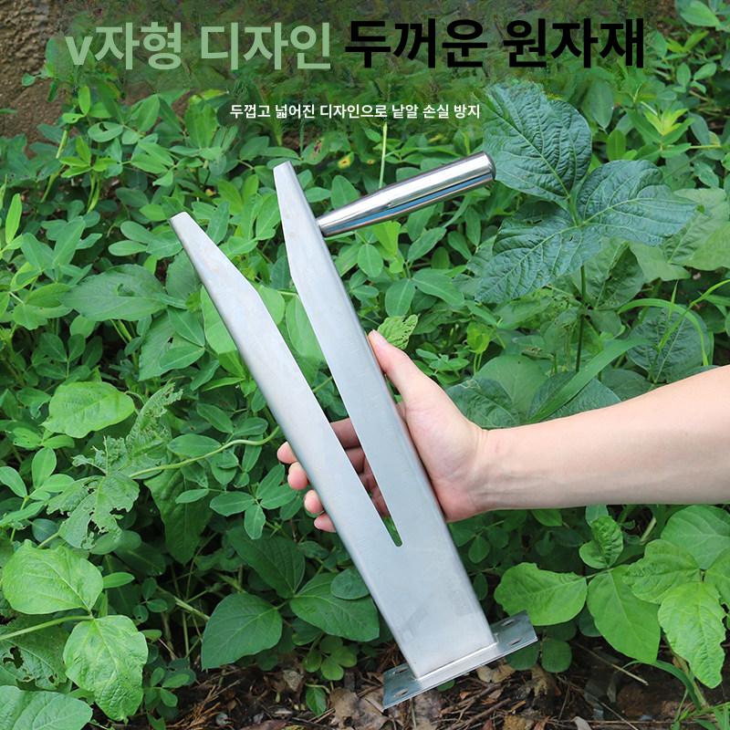 수확기 땅콩터는기계 땅콩분리기 견고한 스테인리스 스틸 V자형 수동 간편한 소형탈피기 손잡이 없음 - 상세 이미지 2