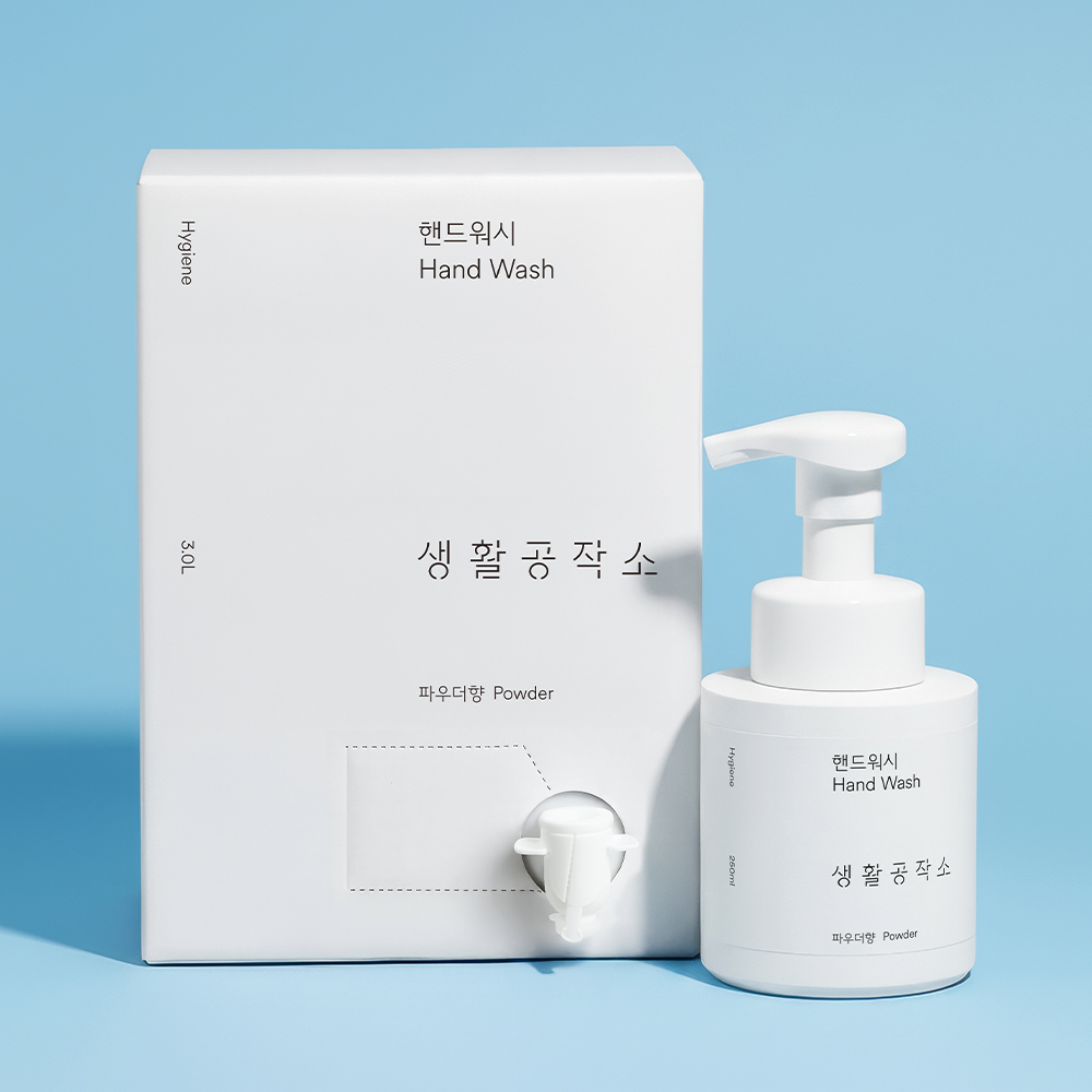핸드워시 대용량 리필 3L 파우더향 친환경 패키지 제품 이미지