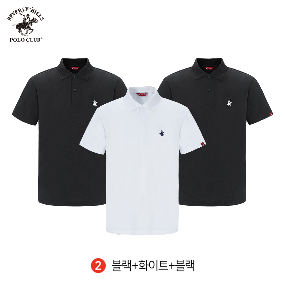 PK 반팔 카라 3PACK 투버튼 남여공용 오리지널 폴로 티셔츠 비버리힐즈폴로클럽 - 상세 이미지 4