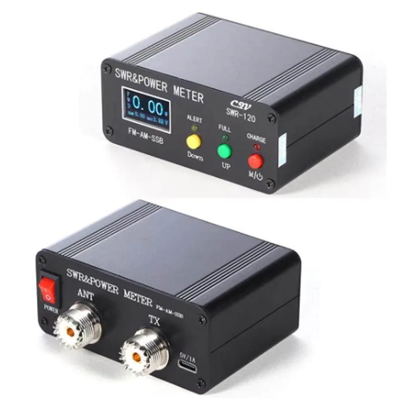 SWR120디지털 전력 정재파 측정기 120W 단파 HF/50MHz 디스플레이 영어 메뉴