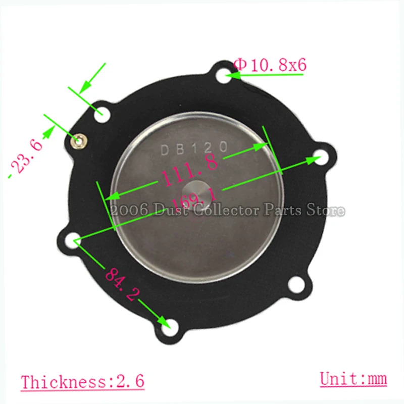Mecair DB120 DB16 2 1/2 VNP220 VNP420 VNP620 VNP720 펄스 밸브다이어프램 멤브레인