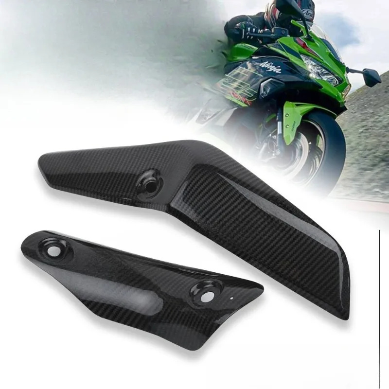 닌ZX4R/R 리얼 카본 배기 후드 파이프 단열 액세서리 부품
