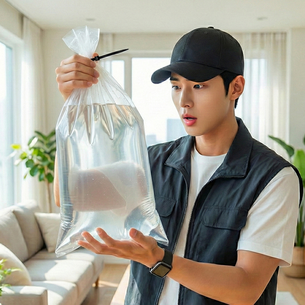 대형 두꺼운 비닐 봉투 PE 김장비닐 질긴 이삿짐 유아용품 보관 봉투 6호(100x150cm), 5매, 1개 이미지 7