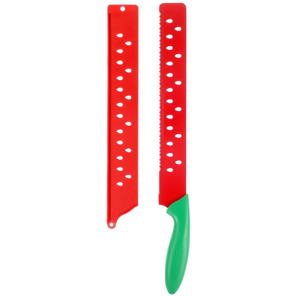 PRETYZOOM 43.2cm(17인치) 엑스트라 라지 수박 커터, 톱니 주방 케이크를 가정용 썰 있는 칼날이 빵과 나이프 과일 수 멜론 쉽게 - 상품 이미지