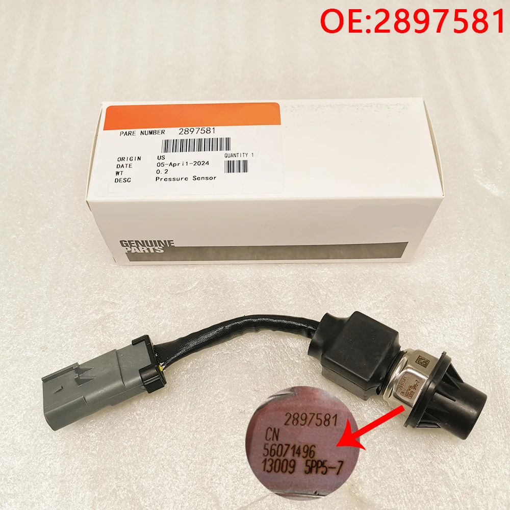 2897581 Peterbilt Kenworth Internationale ISX15 모터 5PP5-7 2897581Originele Brandstofdruksensor