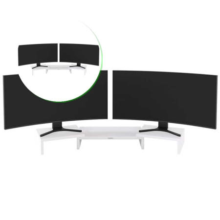 쌍문상회 협력사 쌍문상회 듀얼모니터 받침대 LD-016 화이트 L사이즈 루덱