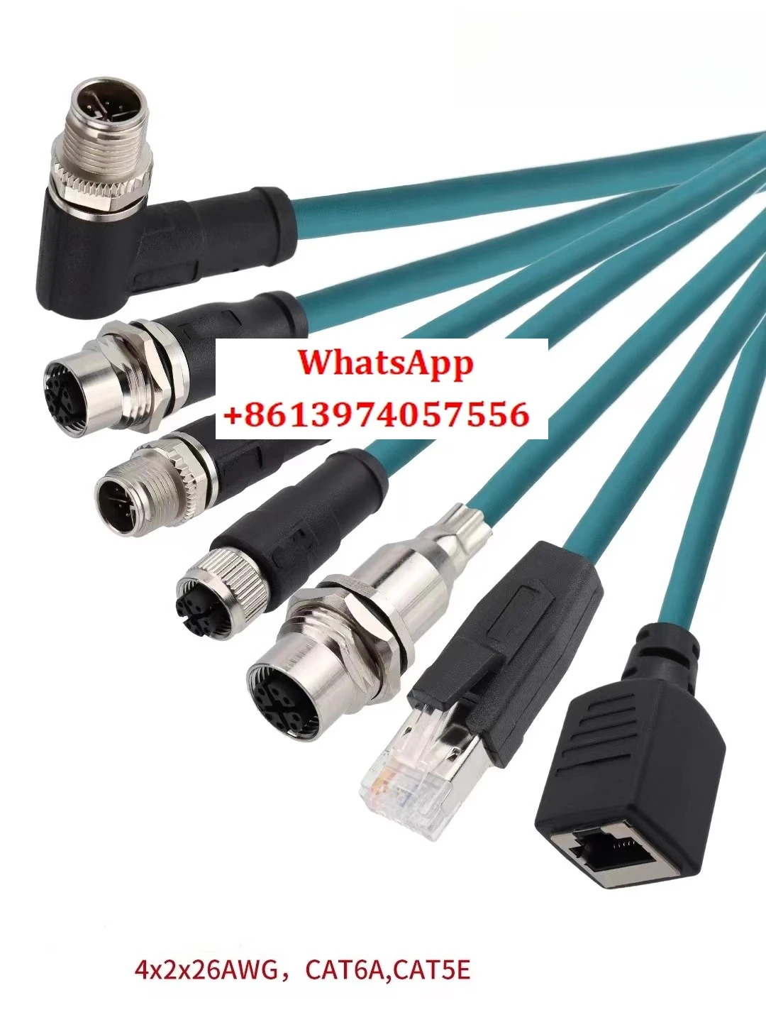 M12 - RJ45 8코어 X형 산업카메라 초유연 센서 연결 케이블 8핀 이더넷 기가비트